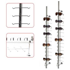 10 Pcs Aluminium Lockable Eyewear Eyeglasses Sunglasses Display Rod Frame Rack
