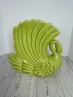 Vintage Royal Haeger R713 Swan Vase Chartreuse Avocado Green MCM USA