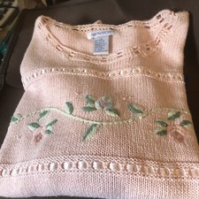 Vintage Ship n Shore Pink Sweater NWT Size L