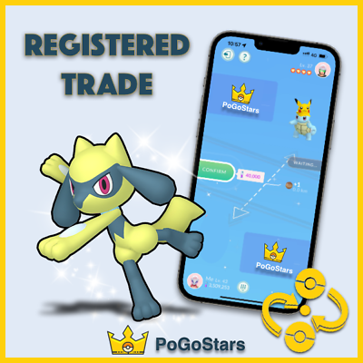 Shiny Lucario ( Riolu Evolution ) Pokemon Trade Go