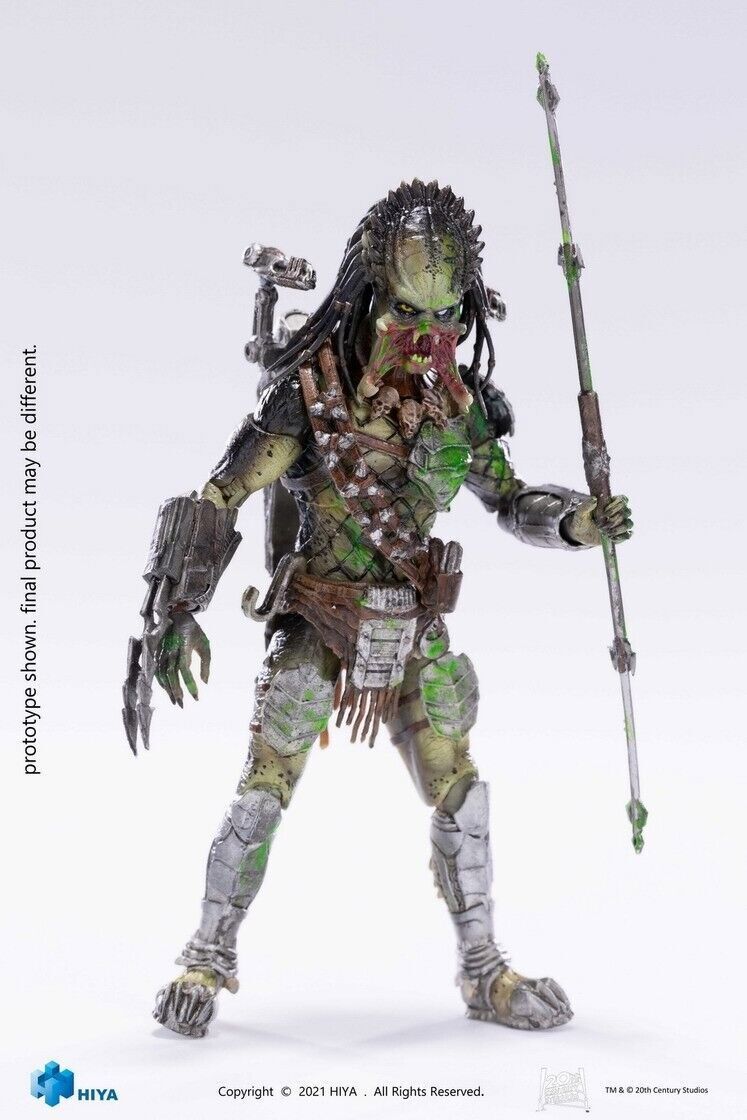 Hiya Toys AVP Alien VS Predator Wolf Predator Battle Damage Ver. 1/18 Figure