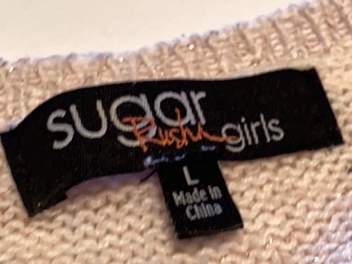 Sugar Rush Girls Sweater Pink Polar Bear Size Large - Picture 3 of 5