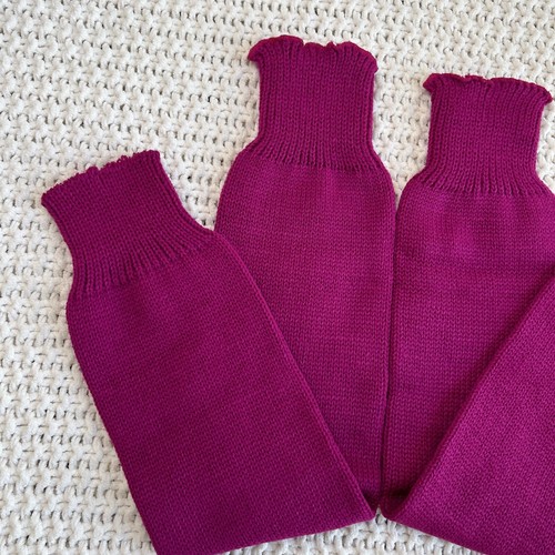 VTG Women's Leg Warmer Socks 80's NOS Acrylic 21" Slouch 90's Magenta OSFA - Picture 6 of 8
