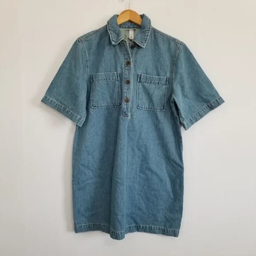 NWT Future Collective Denim Dress Size Medium - Picture 2 of 9
