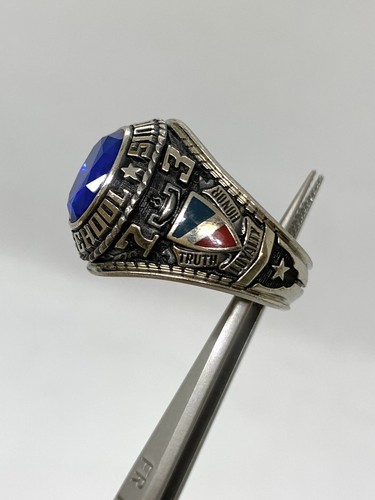 10k White Gold Class Ring St. Louis High School Honolulu 1973 Size 10.5 - Picture 7 of 12