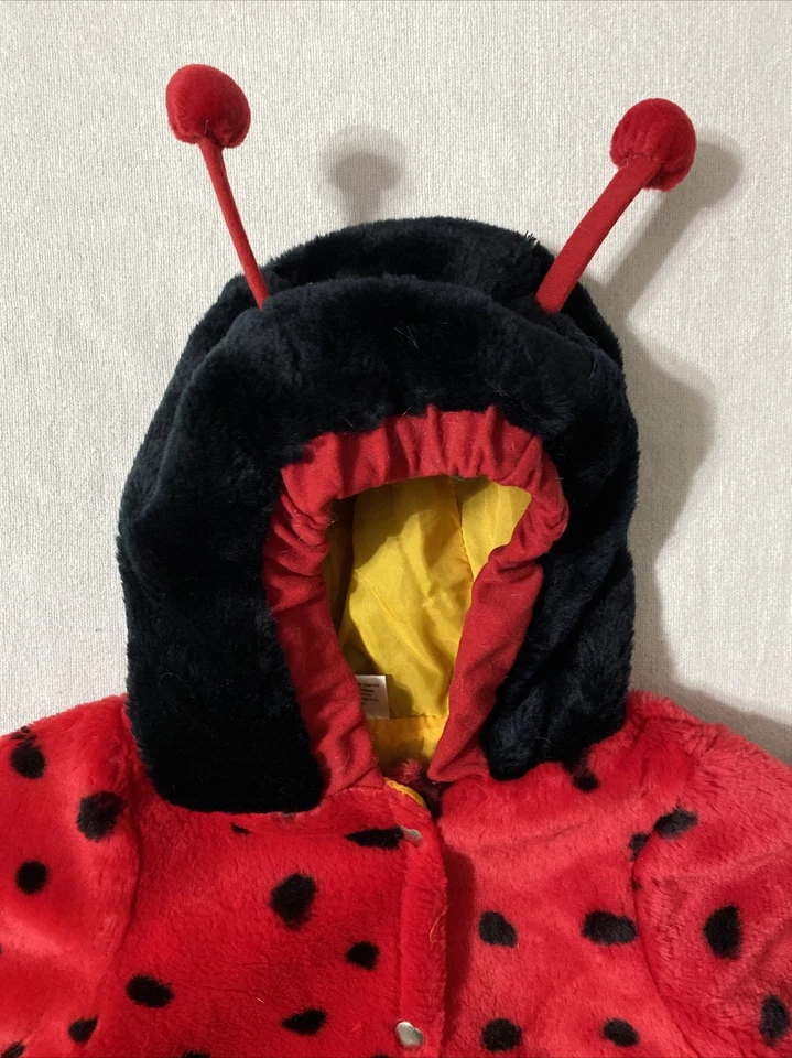 Infantil Ladybug Lady Bug Peluche Una Pieza Bunting, 0-12 Meses - Cálido Acogedor Foto 2 de 4