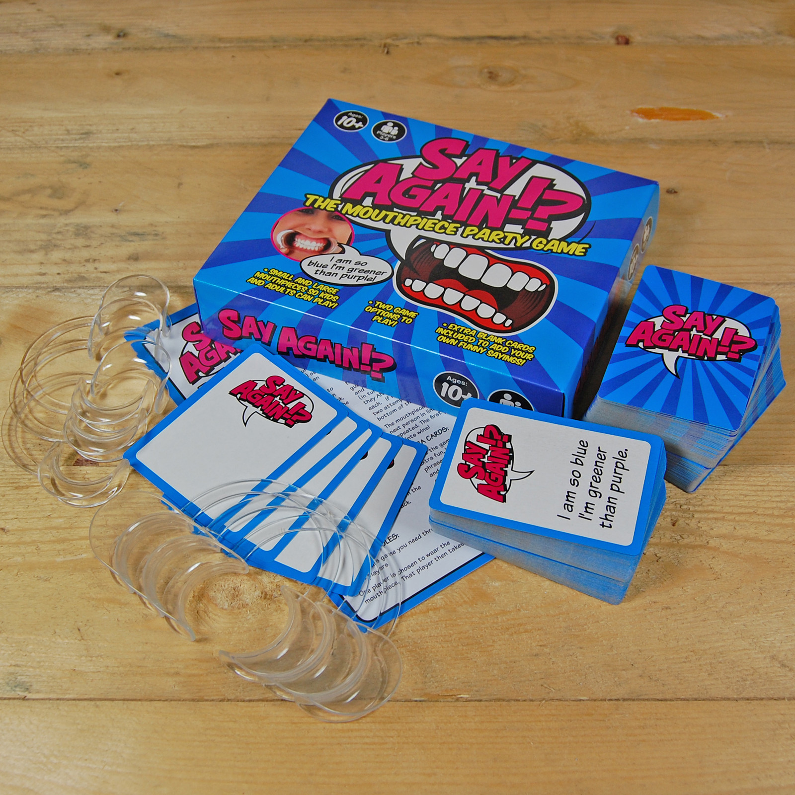 Say Again!? The Mouthpiece Party Game. Family & Friends Funny Gift for