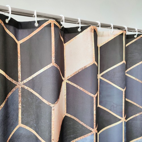 Shower Curtain Printed Polyester Fabric Curtains With 12 Hooks Bathroom Décor - Picture 85 of 200