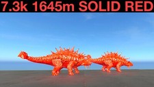 1645 Melee Solid Red Ankylosaurus Ark Survival Ascended ASA PVE Xbox/PC/PS Anky