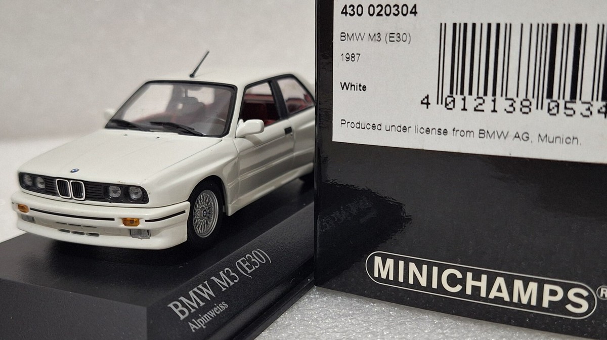 MINICHAMPS BMW E30 M3 1/43 ミニカー ディーラー特注 1/43 Bmw M3 E30 Red Collector'S Model Regular Dealer Sales