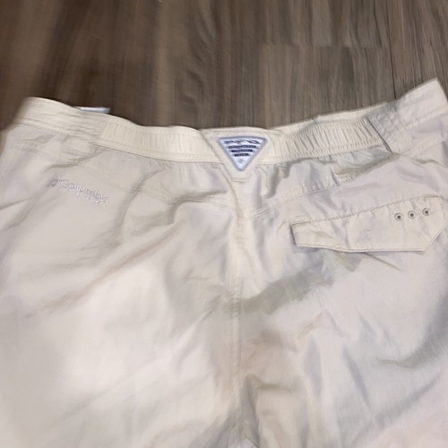 Pantaloni convertibili Columbia PFG colore bianco sporco da uomo taglia large - Foto 6 di 8