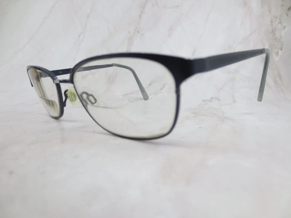 Flexon Victory 412 Eyeglasses Frame Women's Navy Blue Metal Full Rim 52-18-135 - Image 2 of 4