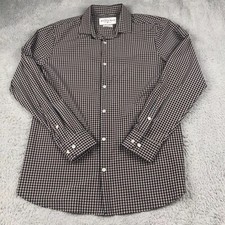 Mizzen Main Leeward Collection Shirt Mens XL Trim Fit Plaid Performance