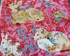 Free Spirit Land Art By Odile Bailloeul  Enchanted Forest PWOB018 pink BTY OOP