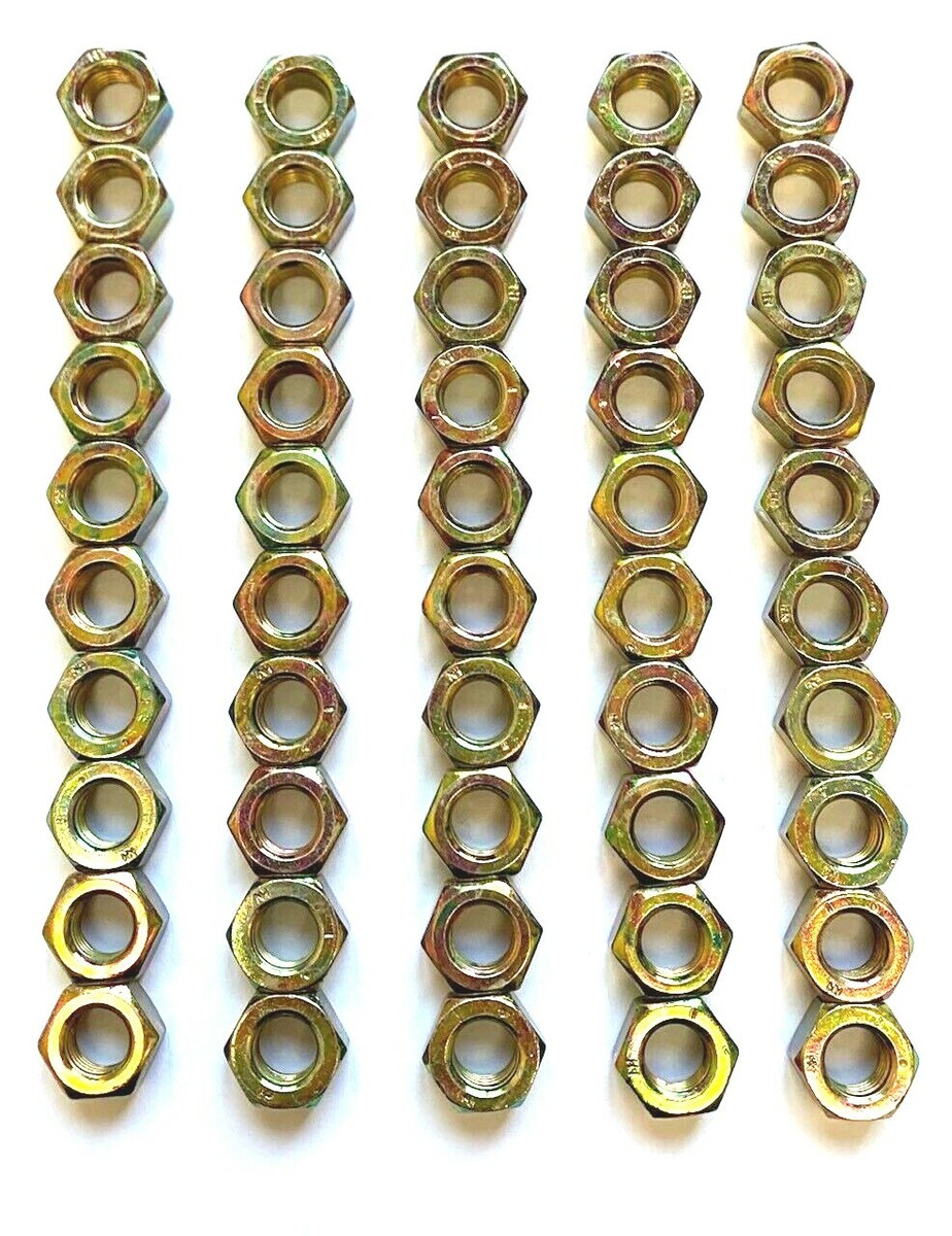 3/8-24 Finished Hex Nuts Zinc Plated Steel Grade 2 Qty 500