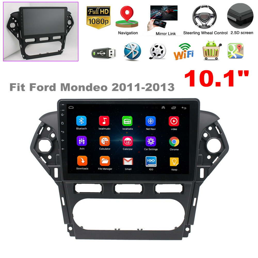 10.1in Car Android Stereo Radio Player Wifi GPS Navi Fit For Ford Mondeo 2011-13