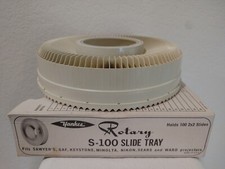 Vintage GAF Sawyer's Rotary Rototray 100 Slide Tray Carousel - White Color