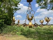 Antique Iron French Gothic Chandelier Light