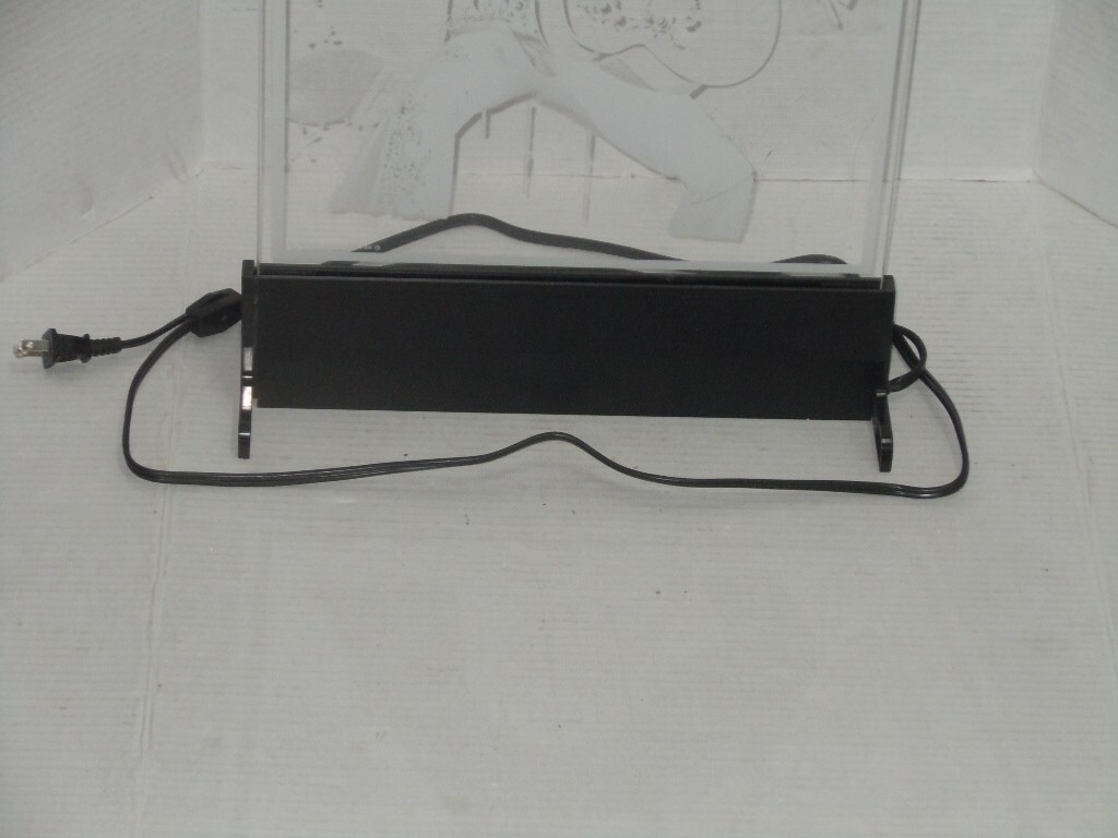 2001 ELVIS PRESLEY 17 1/2" X 13 1/2" LIGHTED ACRYLIC PICTURE WITH BASE VERY COOL