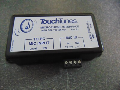 New 2024 TouchTunes Microphone Interface Box. MFG P/N: 700166-001. Rev 07