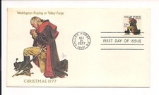 Product Image: FDC USA 1977 Washington Praying at Valley Forge - Christmas 1977