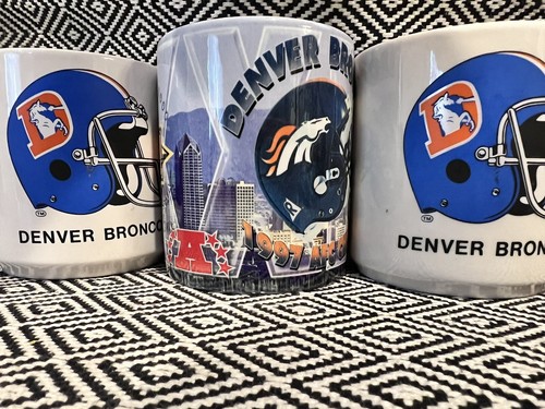 Set 3 tazzine da caffè Denver Bronco SUPERBOWL 88, 90 e 98 - Foto 2 di 4