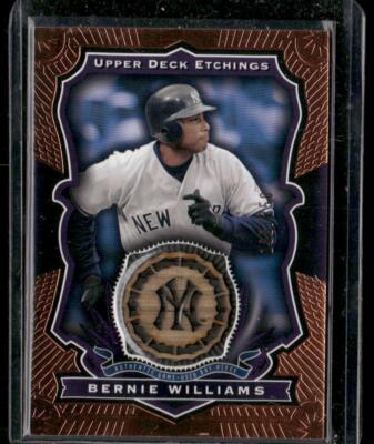 2004 Upper Deck Etchings #BE-BW Bernie Williams Game Bat Purple #/250