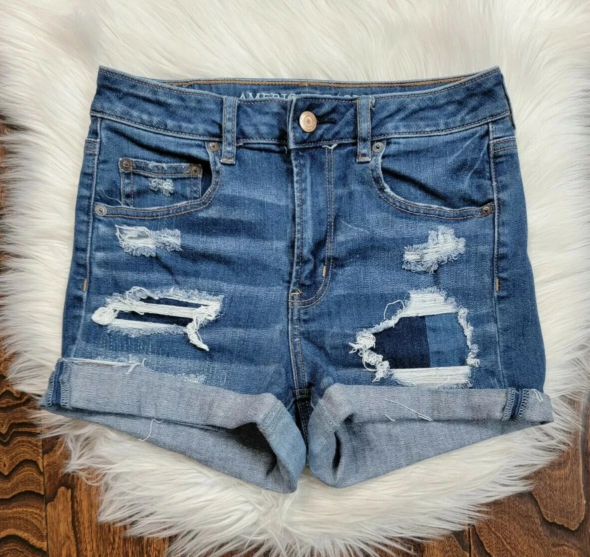 American eagle super shop high rise shorts