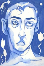 Isabelle Mulvany - 2023 Gouache, Sombre Moon