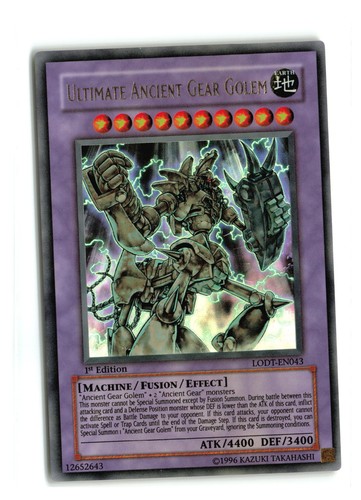 PSA 9 Ancient Gear Golem TLM-EN006 Ultimate Rare 1st Edition