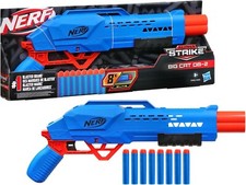 NERF Alpha Grève Blaster Big Chat DB-2 Avec 8 Elite Tir Fléchettes Enfants Plein