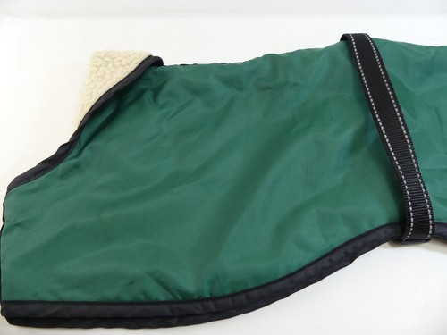 (RefTS) Dry Dogs Whippet waterproof coat green with fleece lining size L measure - Picture 2 of 7
