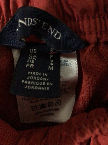 Land's End Boys Size 5 Elastic Drawstring Waist Red Windbreaker Pants - Picture 3 of 12