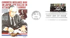 WW2 FDR CONGRESS DECLARES WAR ON JAPAN 1991 50TH ANNIV FLEETWOOD FDC VF UNADDR
