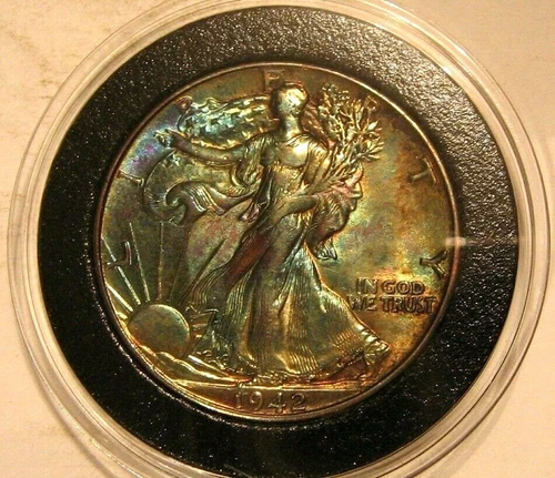 1942 WALKING LIBERTY HALF DOLLAR   & UNCIRCULATED