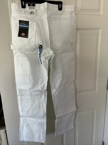 Men’s White Dickies Work Pants/Carpenter Size 36x32 #6 - Picture 3 of 5
