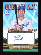 2023 Topps Big League Brewer Hicklen Opening Act RC Auto #OAA-HIC KC Royals