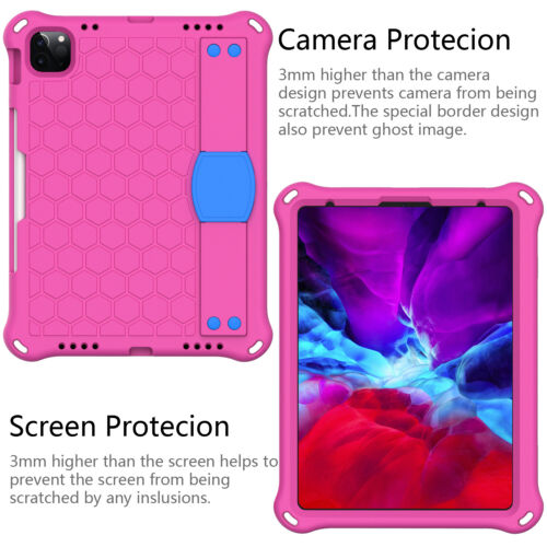 For iPad 10th Generation 10.9-inch 2022 Silicone Stand Case + Shoulder Strap - Picture 40 of 66