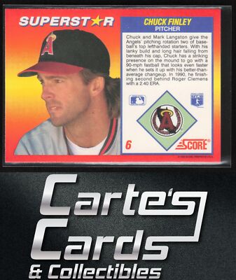 Chuck Finley 1992 Score 100 Superstars #6 California Angels | eBay