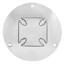 Maltese Cross Chrome Clutch Derby Cover 70-98 Harley Shovelhead Evolution 78103