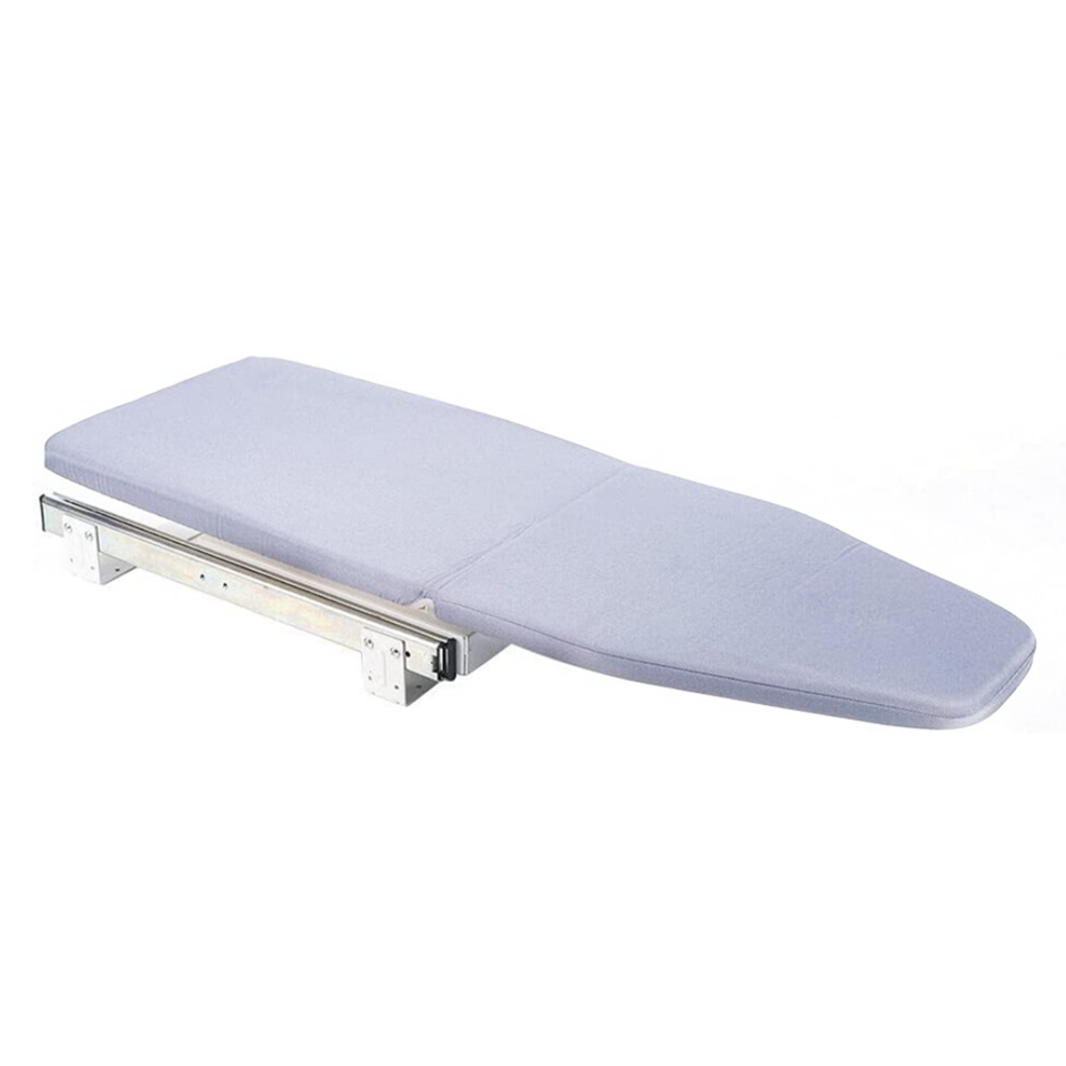 Asse Da Stiro Pieghevole Ed Estraibile Da Incasso – Piastra In Acciaio Ispessita 1,8 Cm, Ruota Di 180°, Silenziosa, Carico Max 45 Kg, Colore Grigio - 2