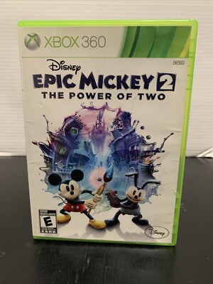 DISNEY EPIC MICKEY 2 THE POWER OF TWO MICROSOFT XBOX 360 CIB Tested