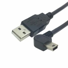 Mini USB B type 5Pin Male Left Angled 90 D to USB 2.0 male data cable 50cm