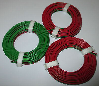 Ring 5m Kupferlitze 3 x 0,14mm² isoliert Kabel Roco rot/grün/schwarz 860298 
