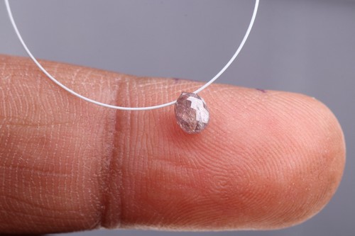0.51Ct Natural Pink Loose Briolette Shape Diamond 4.40MM Drilled Diamond DB127 - Picture 8 of 9