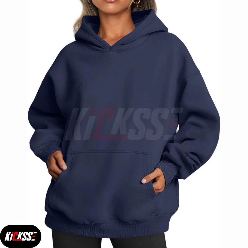 Kicksse Women’s Oversized Hoodie – Navy Blue Fleece Sweatshirt, Cozy Pullover
Opens in a new window