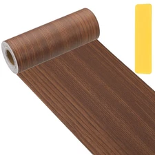 6"x33' Self-Adhesive Wood Grain Repair Tape with Scraper, Teak