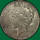1934-S Peace Dollar Extremely Fine XF Coin, Scratch #38277