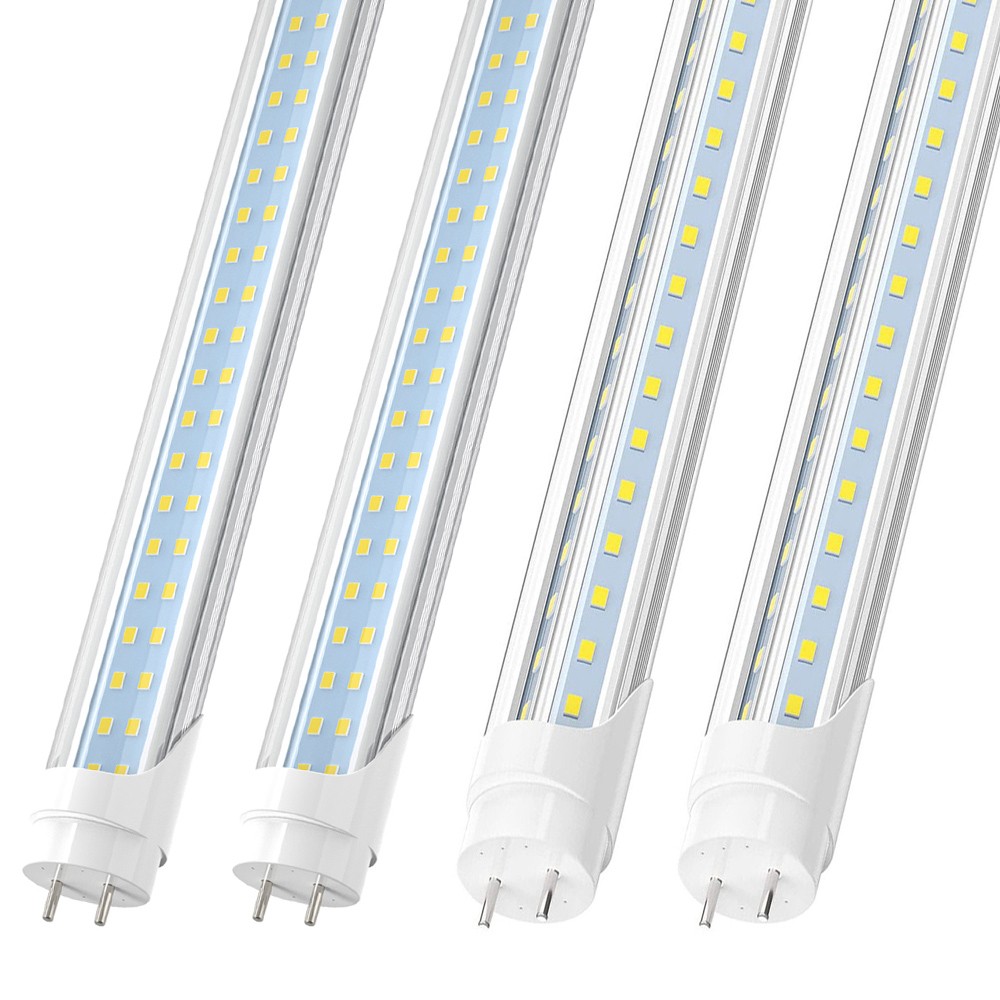 28W Dual Rows T8 4FT LED Tube Light Bulb G13 6500K 2 Pin 4' LED Shop Light Bulbs
