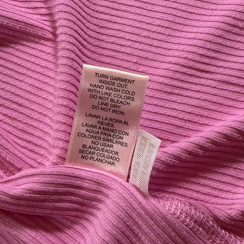 Juicy Couture Womens Embellished Rhinestone Ribbed Robe NWT Pink Wms Large - Picture 12 of 14